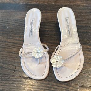 Manolo Blahnik White Sandals